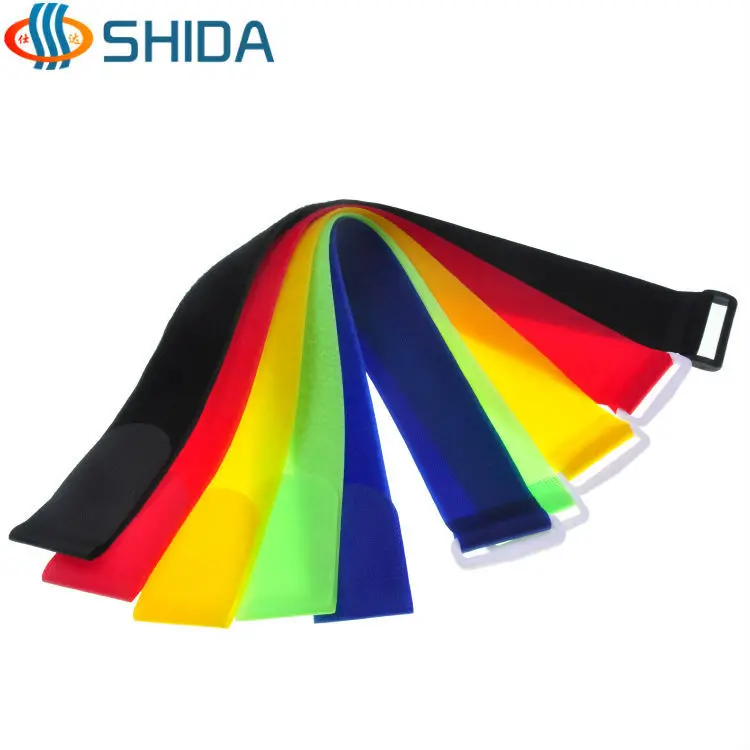 

5*40cm 5pcs/lot High quality Mountaineer Climbing Stick buckle belt Fastener Cable Tie bundle Straps Reusable Hook&Loop