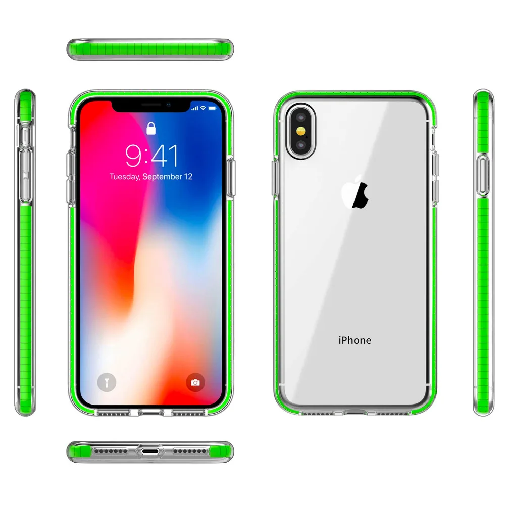 KSELF Luxury Transparent Soft Clear Crystal TPU Case For iPhone 7 6 6s 8 Plus X