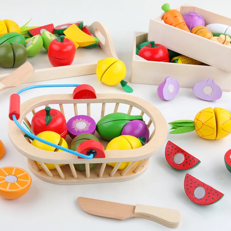 

Baby Toys Kitchen Pretend Play Toys Cutting Fruit Vegetable Food Miniature Play House Education Toy Gift for Girl Kid