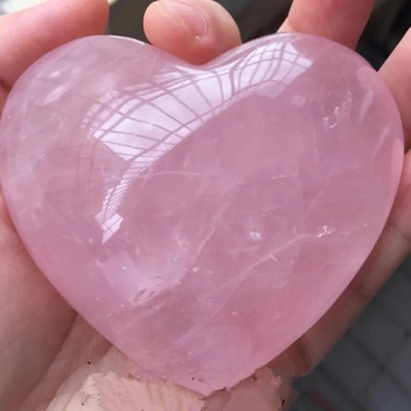 Редкие природные стразы из розового кварца в форме сердца камень «reiki»