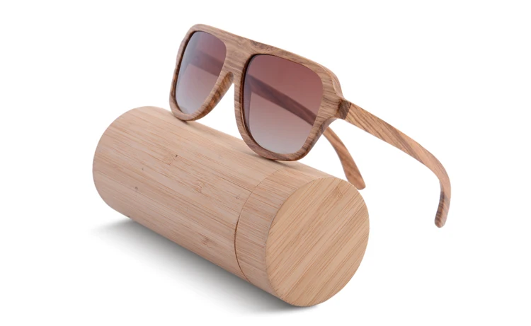 Чисто ручной работы, деревянные солнцезащитные очки, Для женщин Для мужчин Брендовая Дизайнерская обувь поляризованные солнцезащитные очки с деревянной оправой, Oculos De Sol 6043 - Цвет линз: smallzebra brown cas