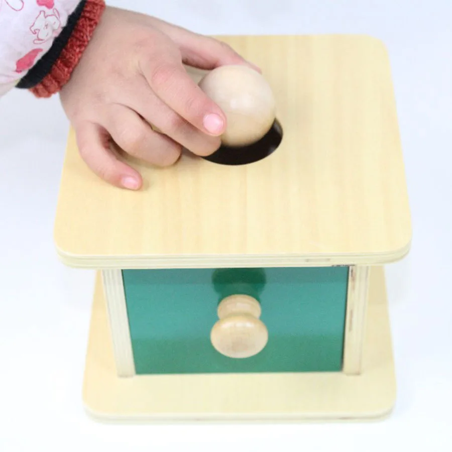 Montessori Infant Toy Baby Wood Ball Matching Box Learning Educational Preschool Training 24 months