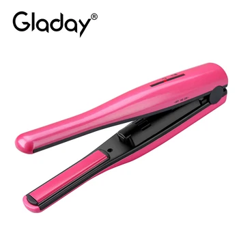 

Gladay Portable Wireless USB Mini hair straightener travel flat irons Fast Heating ceramic hair flat iron