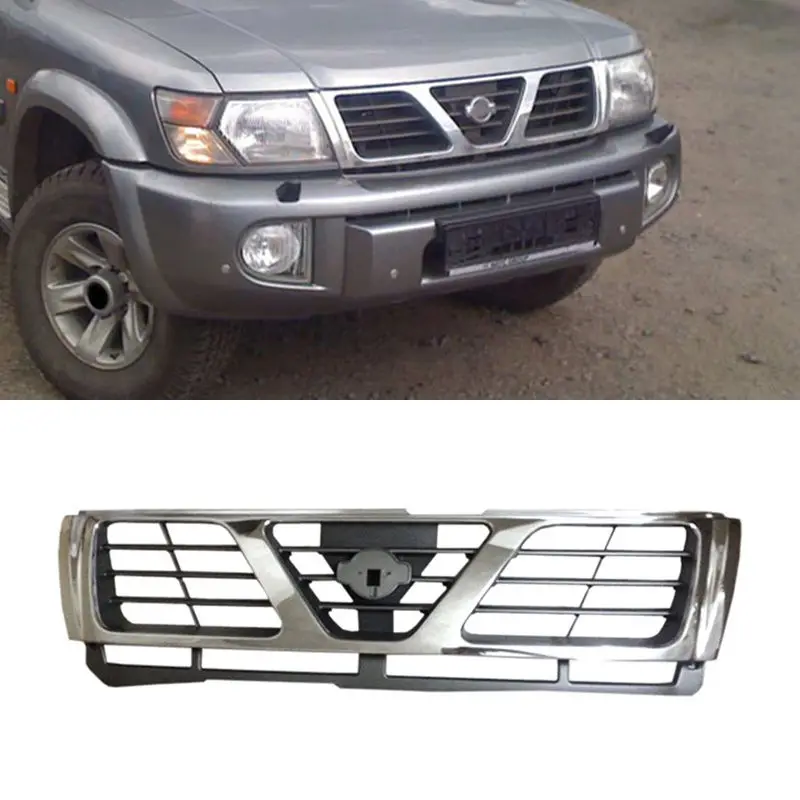 Для Nissan Patrol Y61 4800 2002 2004 Передняя Решетка хром модификации части|Гоночные решетки| |