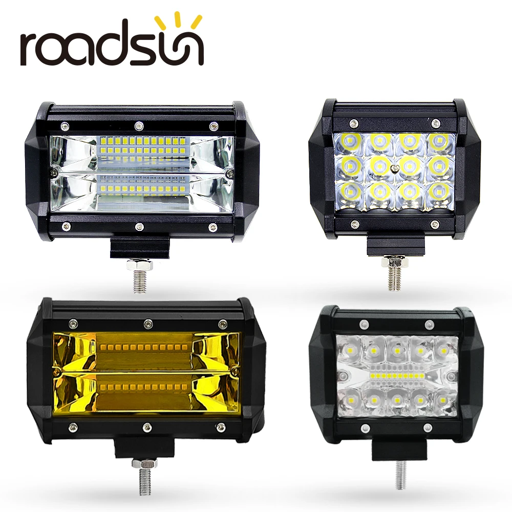 Roadsun Автомобильная точечная лампа 12 В 6000K 4 5 дюймов 60 Вт 36 72 белый желтый
