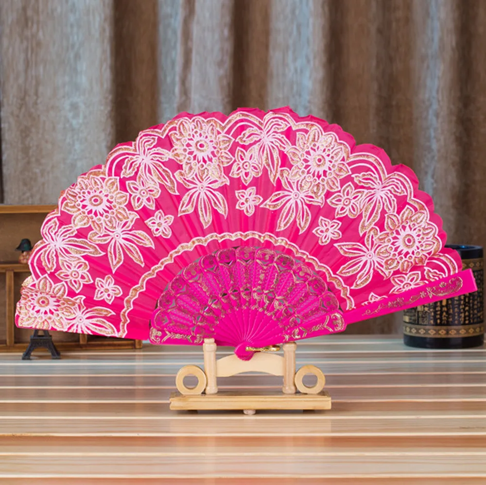Китайский Испанский Стиль вентилятор танцевальная Свадебная вечеринка кружева складной ручной цветок Декоративные веера Abanicos Para Boda Eventail L4 - Цвет: Fans C