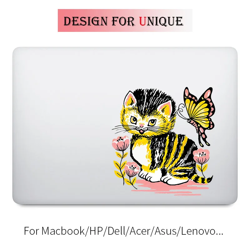 Cute Kitty Cat Colorful Laptop Sticker for font b Apple b font font b Macbook b