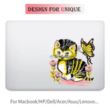 Cute Kitty Cat Colorful Laptop Sticker for Apple Macbook Decal Pro Air Retina 11 12 13 15 inch Vinyl Mac HP Mi Surface Book Skin