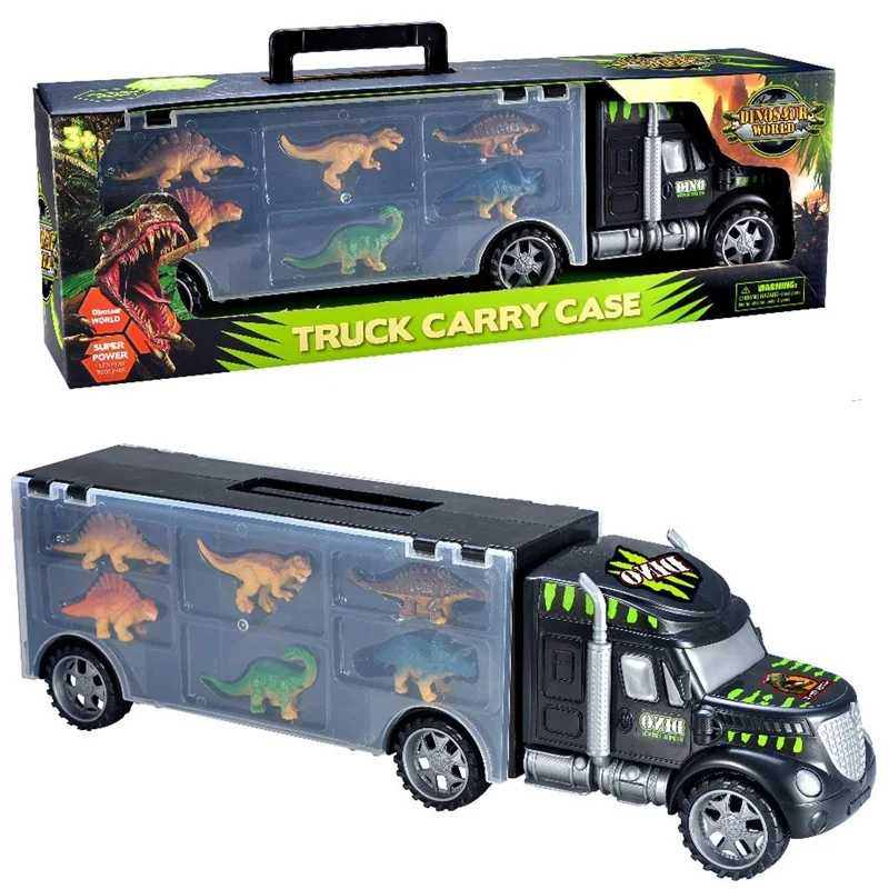 

Car Toys For Boys Plastic Interactive Car Toys For Children Diecast Dinosaur Cars Truck Toy Transport Vehicle Kids Birthday Gi