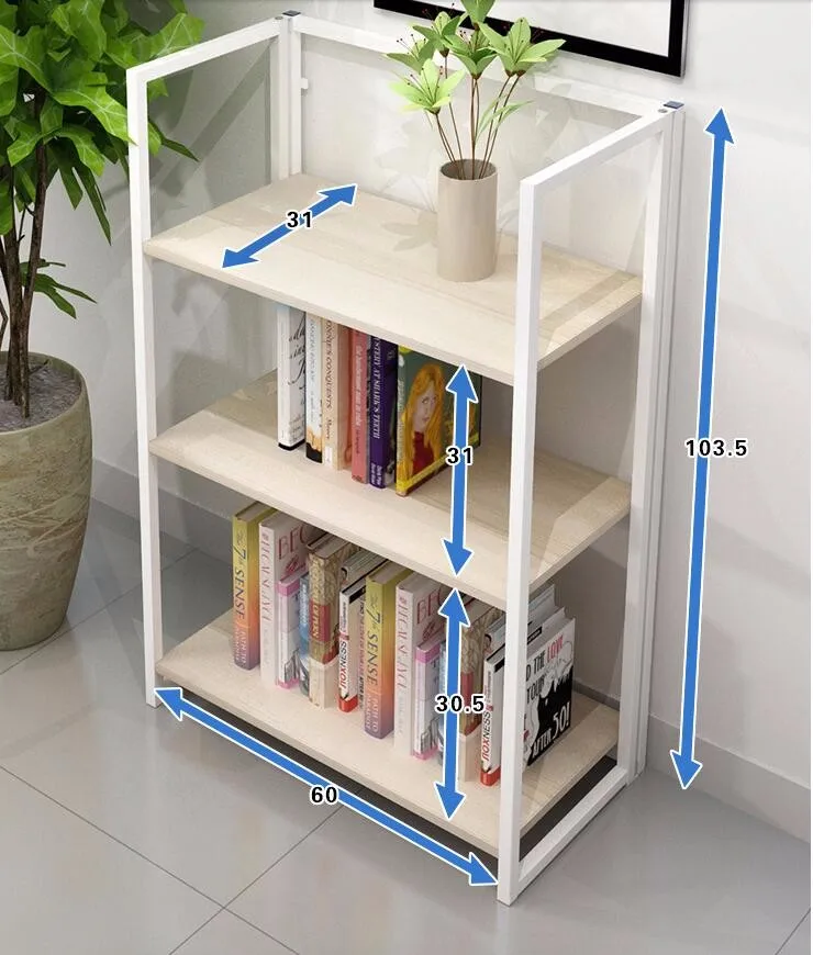 Installation free multi-functional folding bookshelf decorative frame installation terrapol