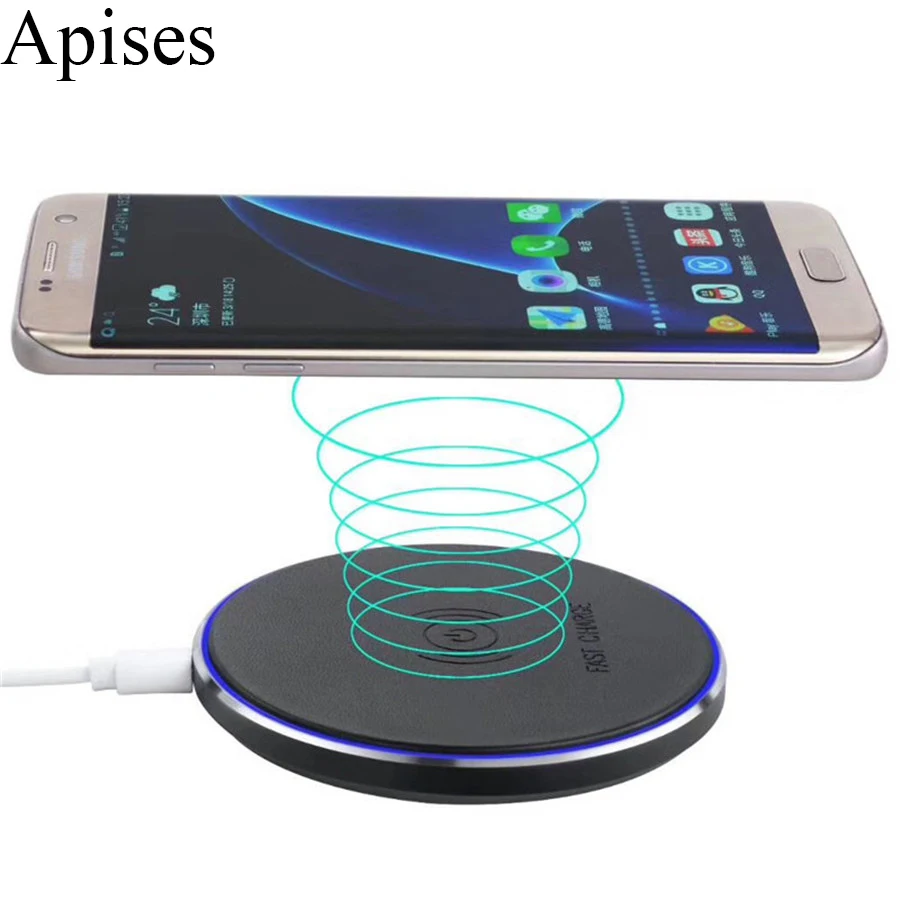 Wireless Charger 10W For Samsung Galaxy S9 Plus Ultra thin Leather Qi