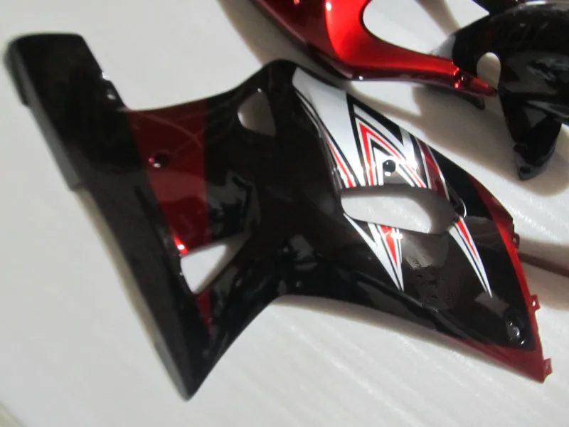 Комплект обтекателей Motorcyce для GSXR600 750 K1 01 02 03 GSXR 600 GSXR750 2001 2002 2003 Красный Серебряный