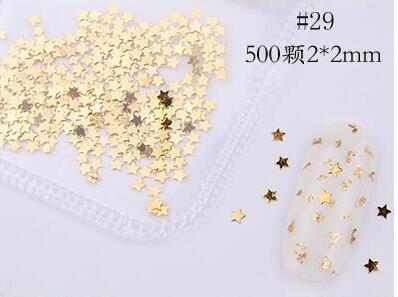 Mixed 3D DIY Hollow Metal Frame For Nail Art Decor Geometry Golden Tips DIY Nail Art Tools Fashion Nail Studs P3R#