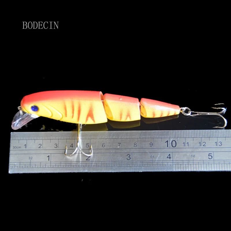 1pcs Minnow Fishing Wobblers Fake Lure 135mm 15g Lures 3 Segment Hard Artificial Bait Tackle For Peche Supplies Sea Fish 6# Hooks (15)