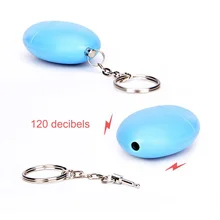 Portable Keychain Personal Safety Alarm Ellipse Lady Women Anti-Attack Emergency Security Sensor Electronic Loud Keyring JLRL88