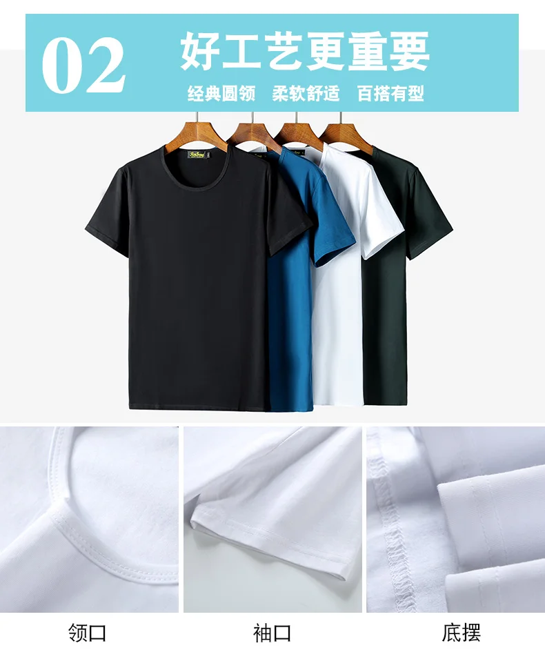 Simple fashion t shirt men brand clothing summer 100% cotton solid t-shirt mens casual tshirt male short sleeve plus size M-3XL (5)