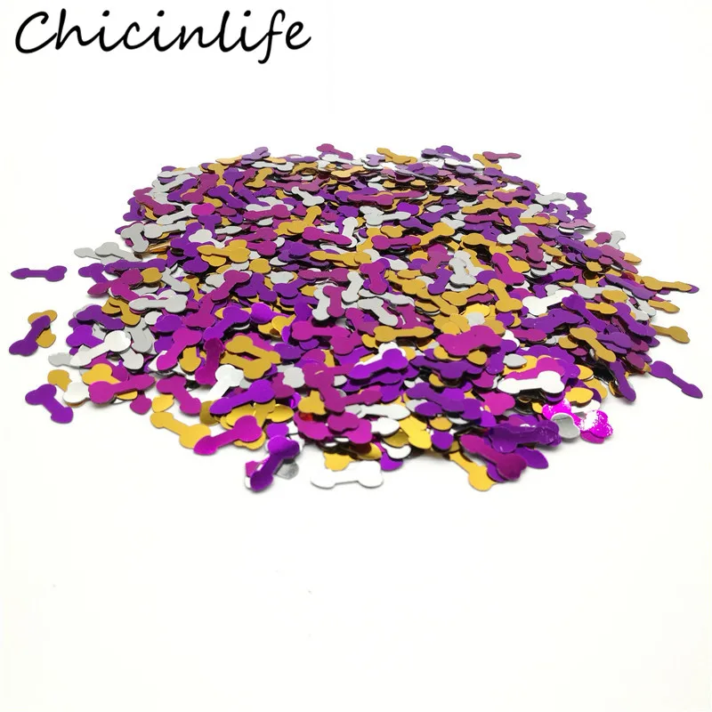 Chicinlife, 1 пакет, сверкающие блестки, Вилли, конфетти для пениса, девичник, вечерние украшения стола, Свадебные вечерние принадлежности для девичника