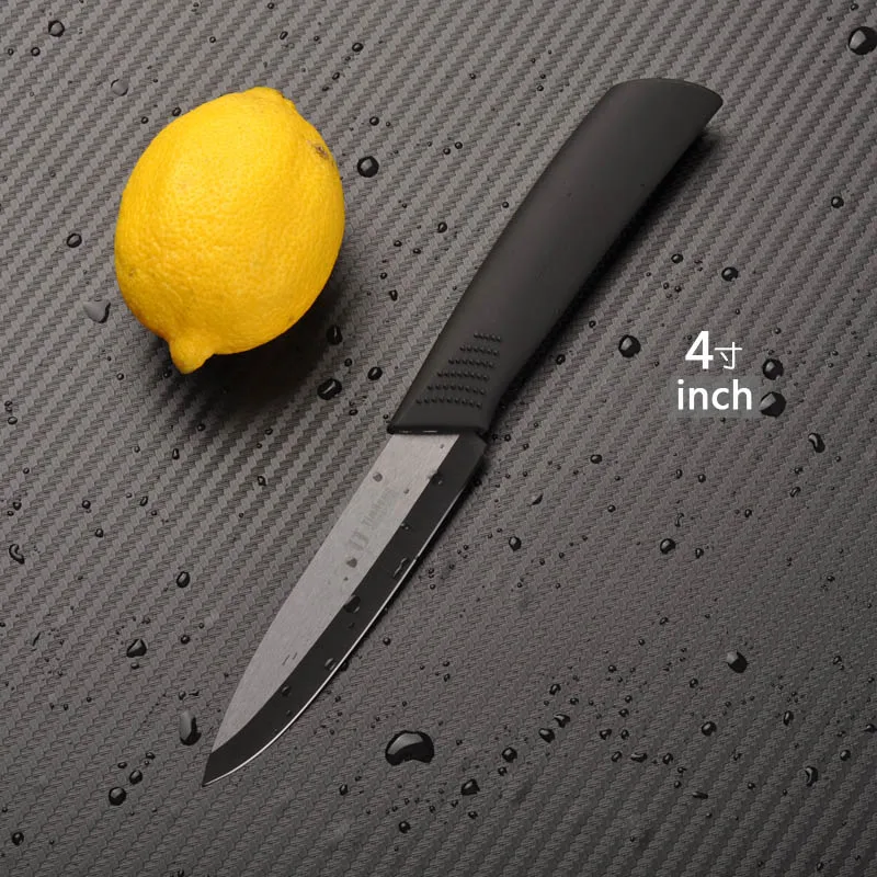 Timhome " пилинг керамический нож с крышками горячая Распродажа нож для фруктов - Цвет: Black Blade