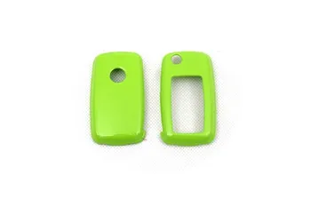 

Remote Flip Key Cover Case Skin Shell Cap Fob Protection Gloss Green for VW MK6 SEAT SKODA