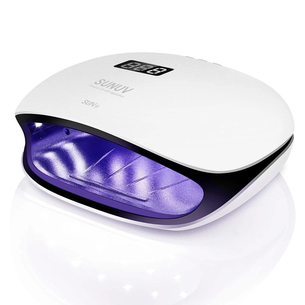 

SUN4 48W Double Light Source UV Lamp Nail Dryer Low Heat Mode Fingernail & Toenail Gel Fast Curing LED Nail Lamp Light Nail Tool
