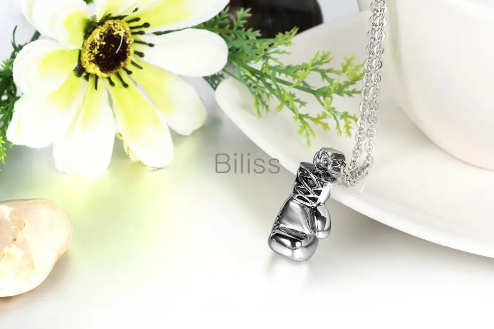 Модное милое мини боксерское ожерелье с перчатками, ювелирные изделия для бокса 316L из нержавеющей стали, крутая подвеска для мужчин и мальчиков, подарок Biliss