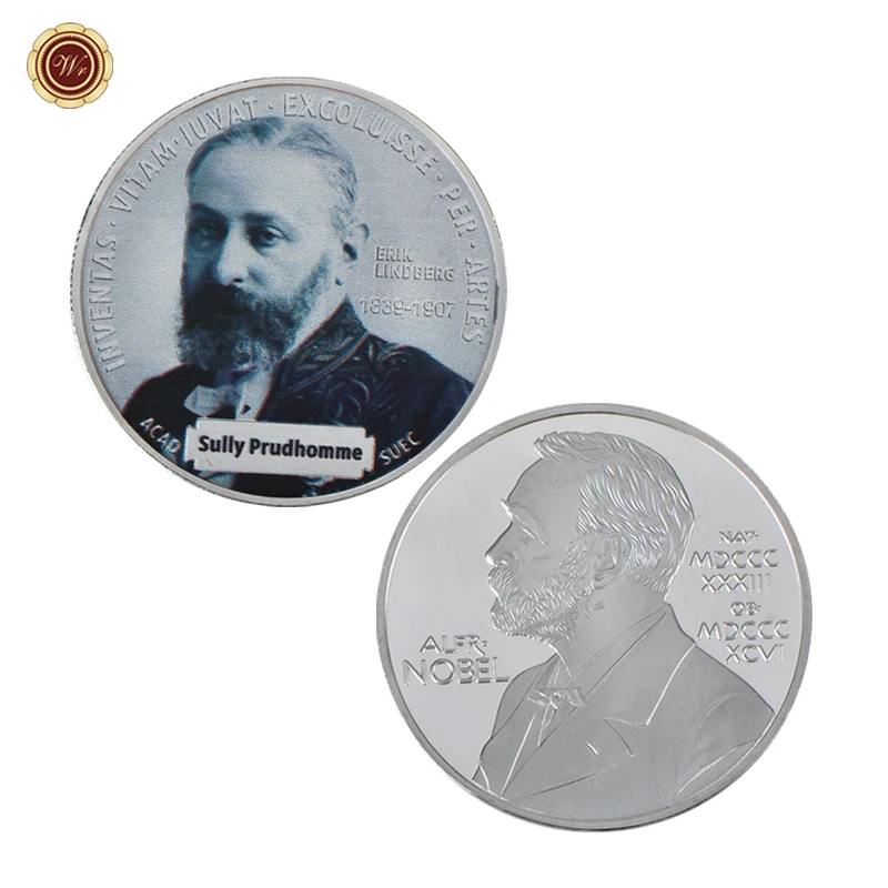 WR Nobel Prize Jacobus henrics van't Hoff серебряные коллекционные монеты химик посеребренный металл монета для коллекции - Цвет: Sully Prudhomme