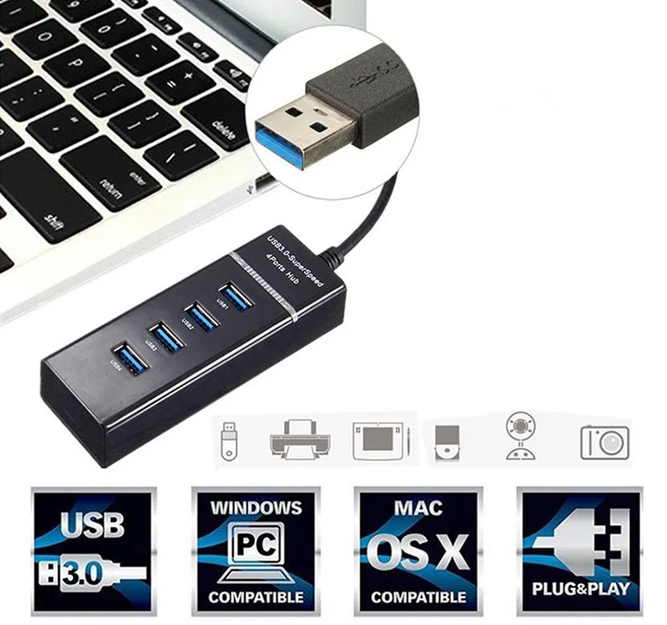 Расширение usb-адаптера ps4 3 0 расширение usb-порта для PlayStation 4 Для iMac XPS Surface Pro Windows Mac OS