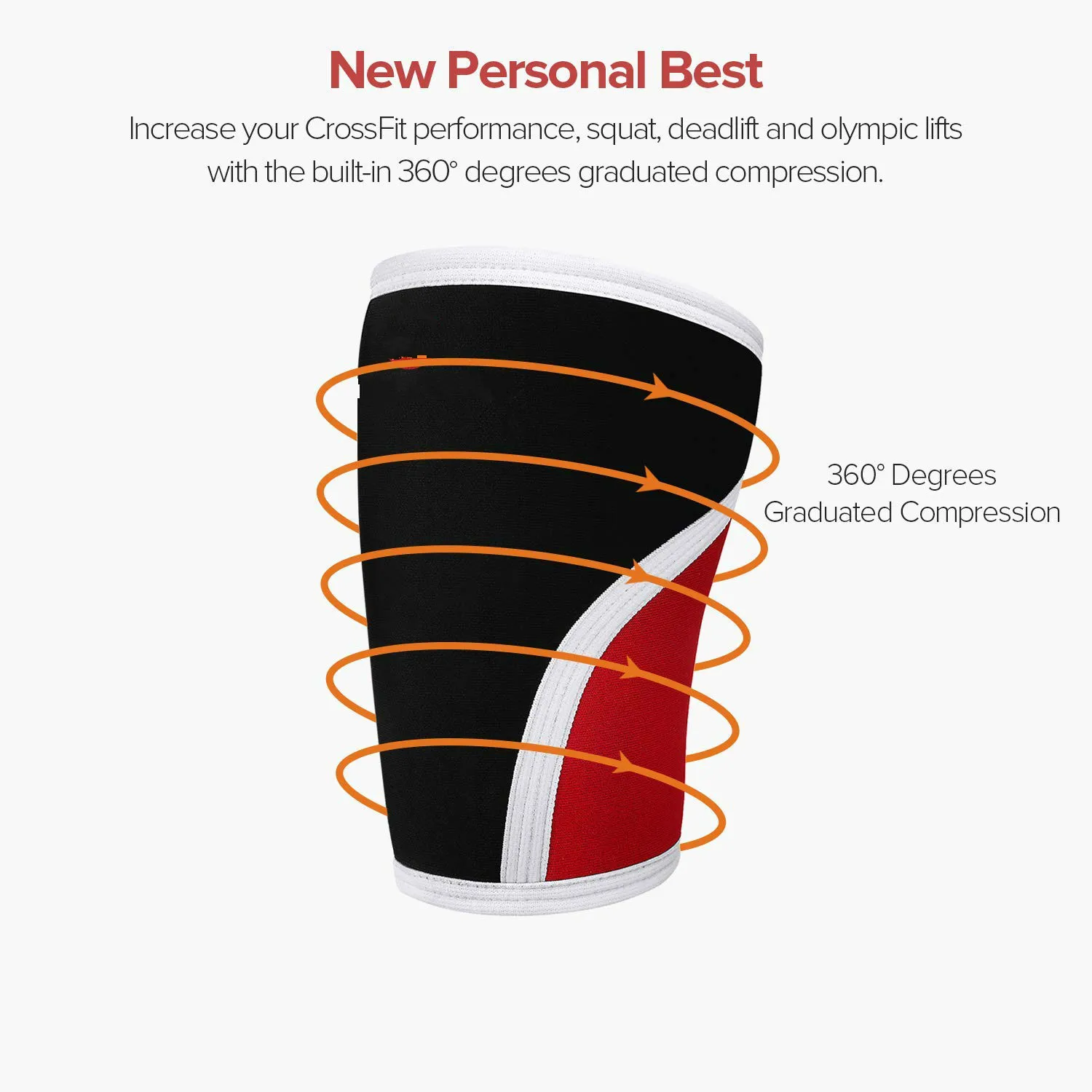 

Compression Knee Sleeve-Best Knee Brace for Meniscus Tear, Arthritis, Quick Recovery etc. - Knee Support for Running, CrossFit
