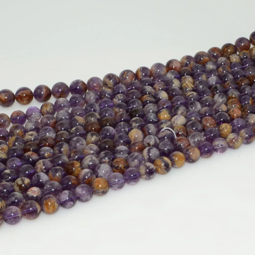 

Natural Cacoxenite Quartz Loose Round Beads 8.5mm,10.5mm,12.5mm