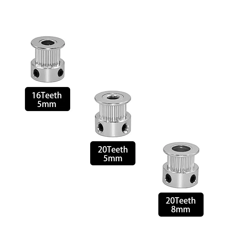 

3D Printer Parts Accessory GT2 16Teeth 20Teeth 16 20 Teeth Bore 5mm/8mm Timing Alumium Pulley Fit for GT2-6mm Open Timing Belt