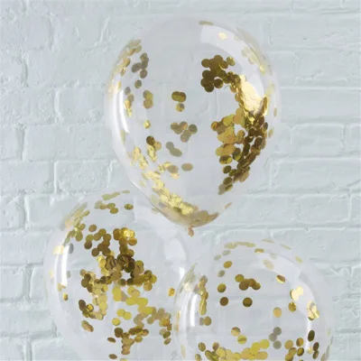 

5pcs/pack beautiful 12 Inch Paper Sequins Balloon Things Gold Foam Confetti Balloon Wedding Decoration Birthday Party Decoration