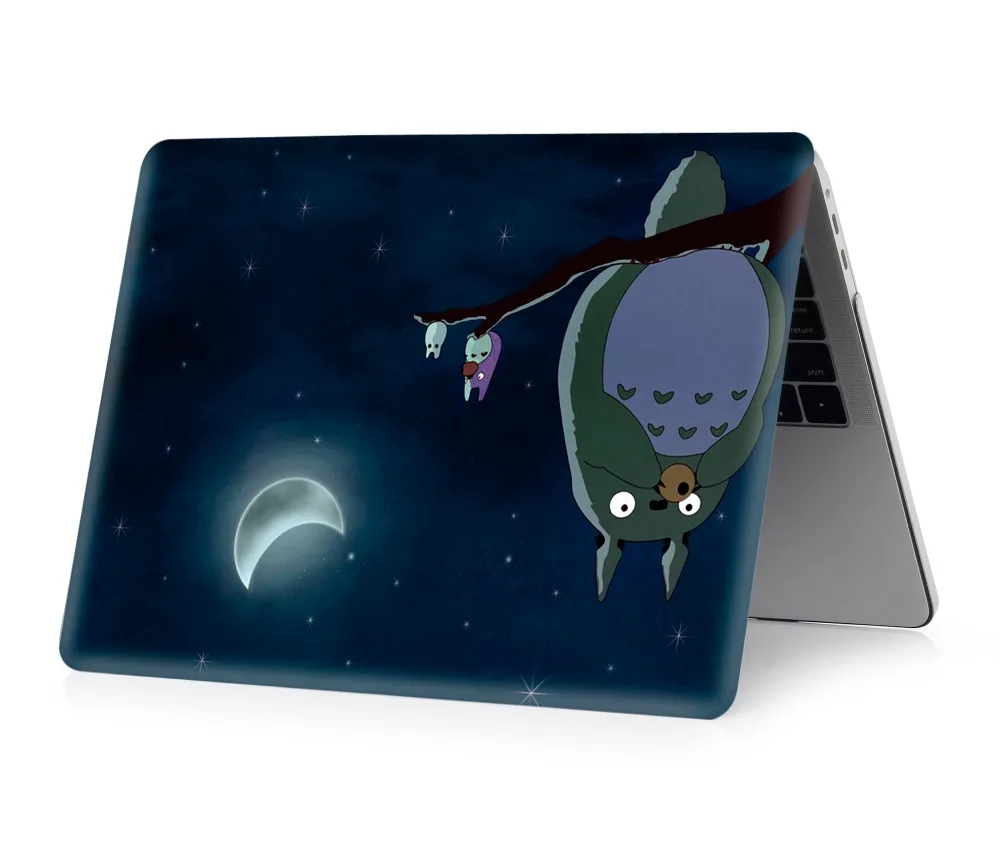 Чехол для ноутбука Totoro с цветной печатью для MacBook Air retina Pro 11 12 13 15 для MacBook с сенсорной панелью New Air 13 New Pro13 15