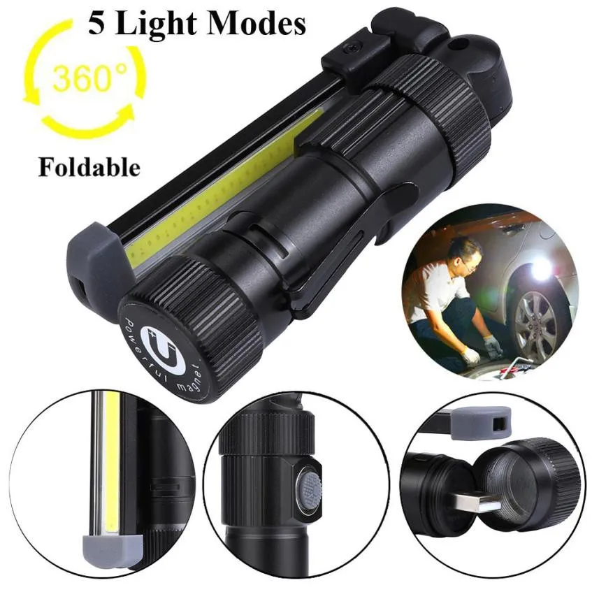 

COB+LED Rechargeable Magnetic Torch Flexible Inspection Lamp Cordless Worklight Lamp Cordless Worklight Tool