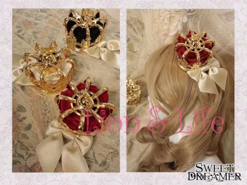 Женская святая Лолита готика мини-корона заколка для волос аксессуары для волос