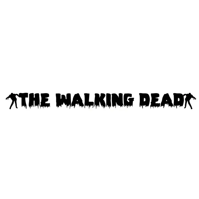25cm*2cm Fashion Walking Dead Windshield Banner Decals Black/Silver