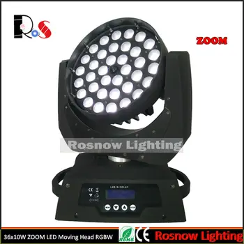 

2pcs/Cartons ZOOM 36x10W RGBW LED Moving Head Wash stage lighting