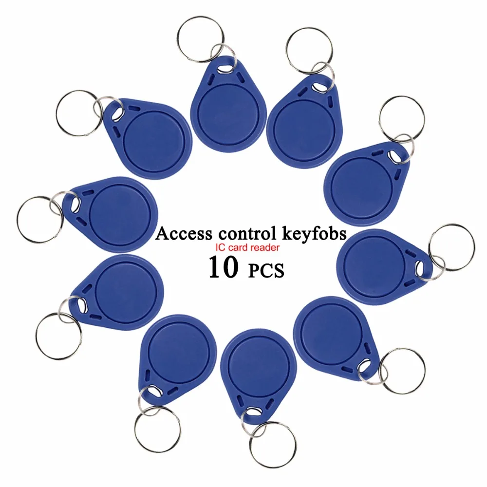 

10pcs 13.56mHz Smart Card IC Keychain Blue Mini IC card for Access Control System F1765A