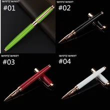 Цветная ручка с розовое золото, клипс школьные канцелярские принадлежности черная ручка заправка металлические шариковые ручки модная ручка для письма шариковая ручка Подарочная коробка