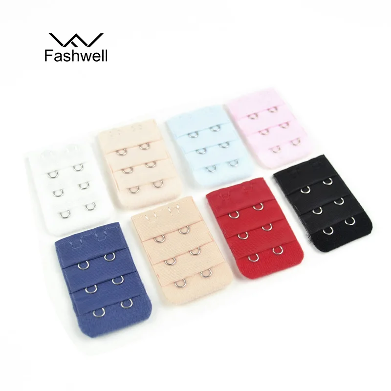 3 Rows 2 Hooks Bra Extenders natural color Clasp Strap Women Bra Strap