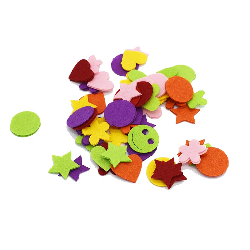 Laser Cut Felt Flowers Piece 1mm Non Woven Felt Fabric Heart/star