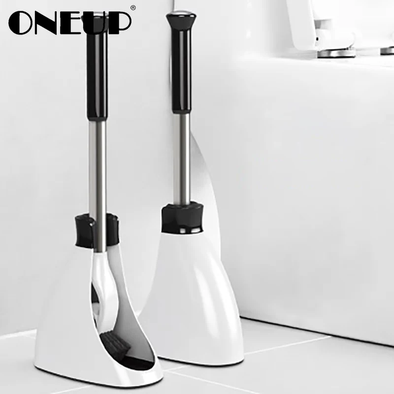

ONEUP Scrubber Washroom Cleaning Brush Home Stainless Steel Bathroom Cleaner Tool Bathroom Accessories Toilet Brush Holders