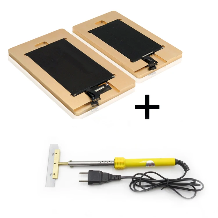 

Free Shipping 2pcs/lot remove glue mould for Iphone 4 4s 5 5s 5C 6 6plus LCD screen repair + 60W Remove UV glue soldering iron