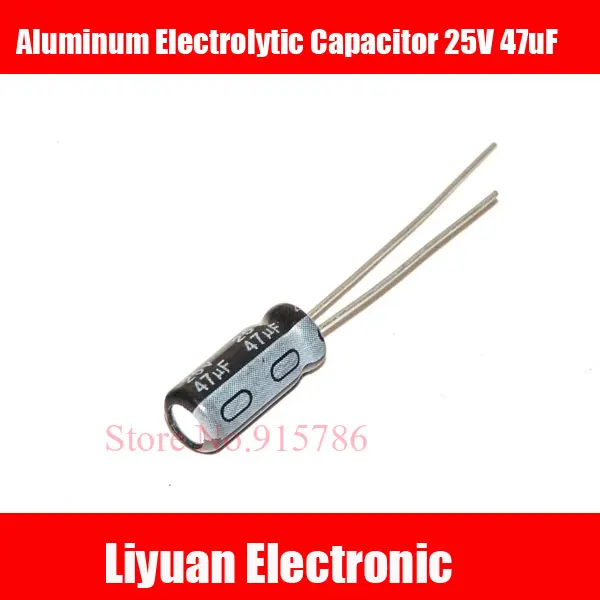 

50 pcs/lot 25V 47uF volume in 5*11mm 47 uf 25 v high quality aluminum electrolytic capacitor ic