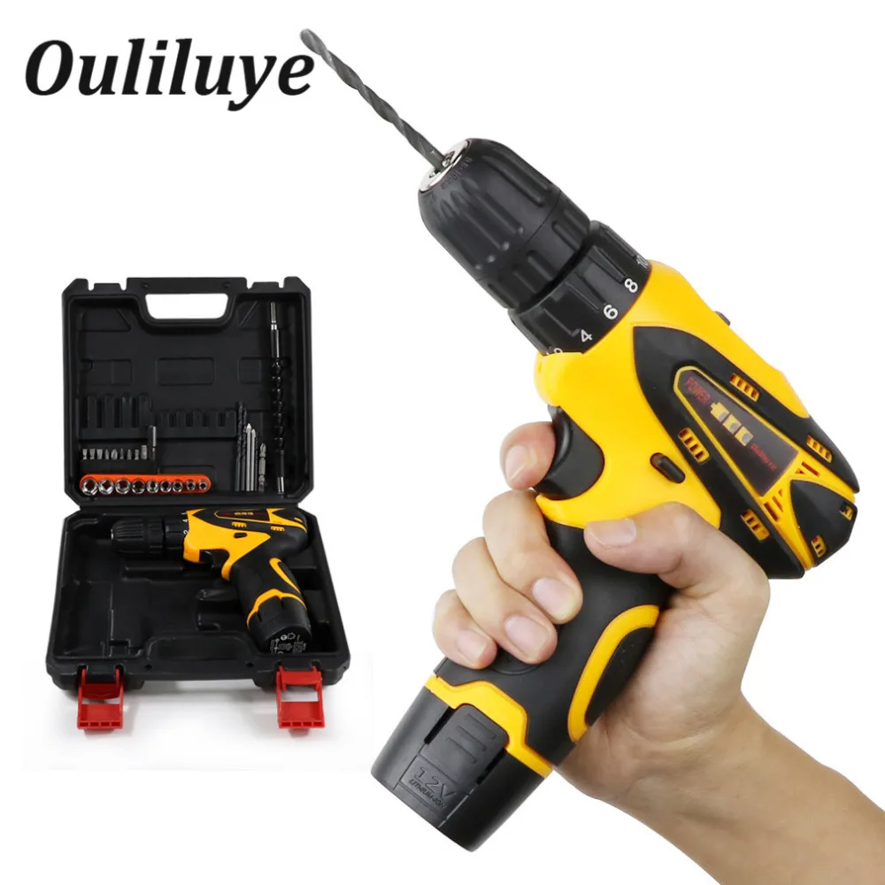 

12V Electric Wireless Mini Cordless Screwdriver Torque Screw Drill Rechargeable Battery Multi-function Impact Driver Power Tool