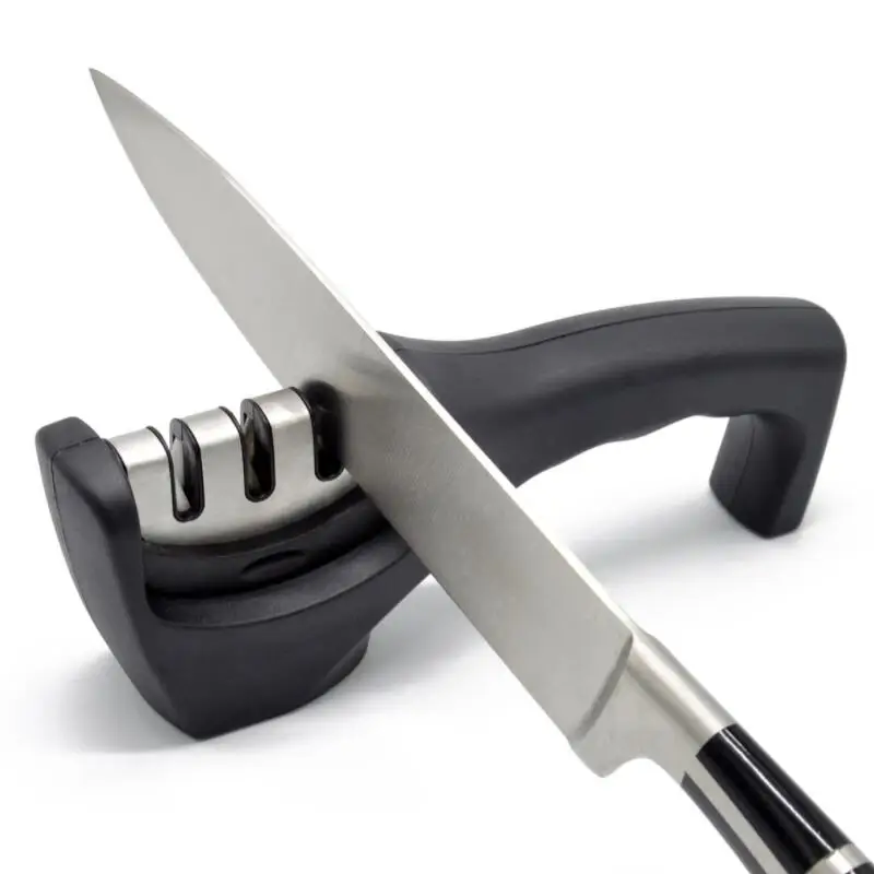 

3 Stages Knife Sharpener Kitchen Sharpening Stone Tungsten Steel and Ceramic Kitchen Knives Accessories Tool