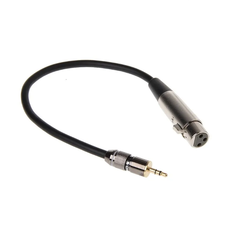 XLR 3Pin Женский 3,5 мм 1/" TRS мужской металлический разъем аудио кабель-адаптер 0,3 м