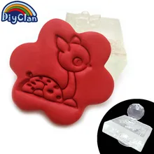 Sika олень ручной работы смолы мыло штамп на заказ DIY Новое акриловое мыло в форме животного Печатный узор мыло chapter Z0002XL