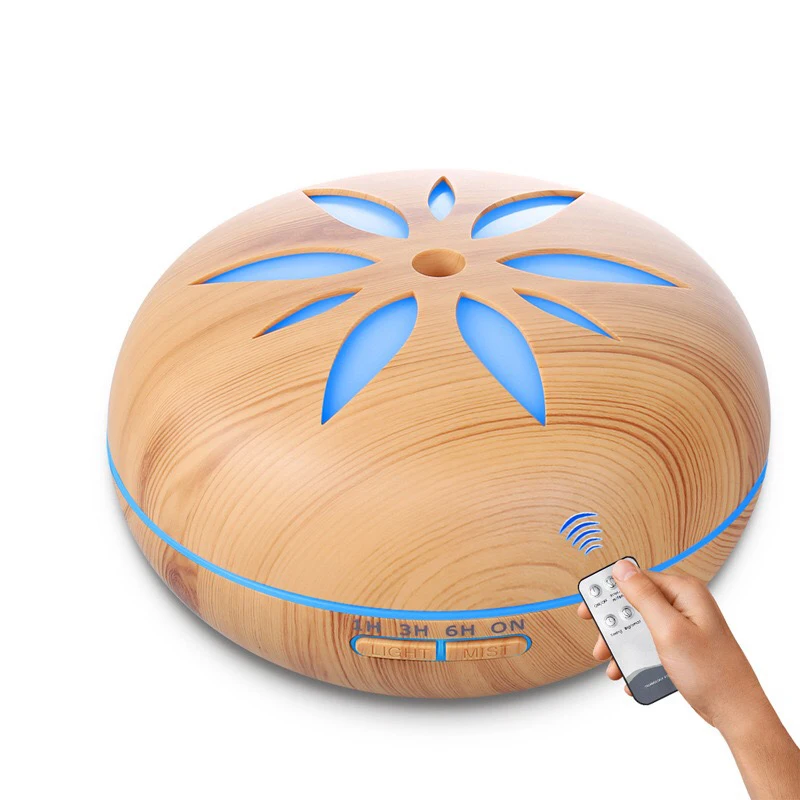 

500ML Essential Oil Aroma Diffuser With Remote Control Ultrasonic Air Humidifier LED Lights For Home Aromatherapy Diffuser