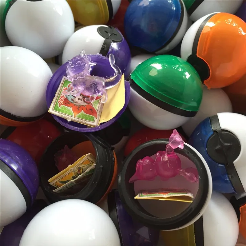 215 шт/лот PokeBall XY Crystal Pet стикер pokebolas Pokeball фигурка PokeBall Пикачу фигурные наклейки игровой мяч - Цвет: Multicolor ball