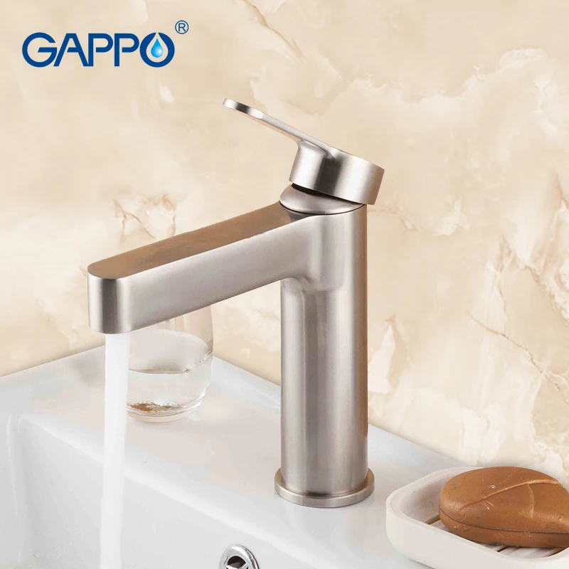 GAPPO кран для раковины ванной комнаты, кран для холодной и горячей ванной комнаты, хромированный смеситель для воды, поворотный кран для воды, латунный Смеситель для раковины